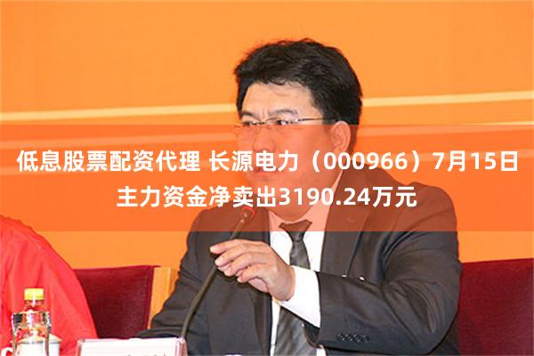 低息股票配资代理 长源电力（000966）7月15日主力资金净卖出3190.24万元