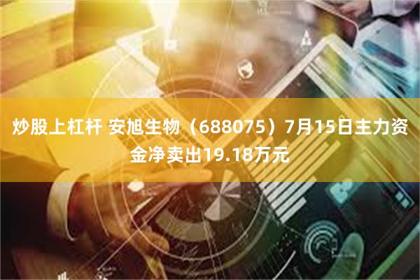 炒股上杠杆 安旭生物（688075）7月15日主力资金净卖出19.18万元