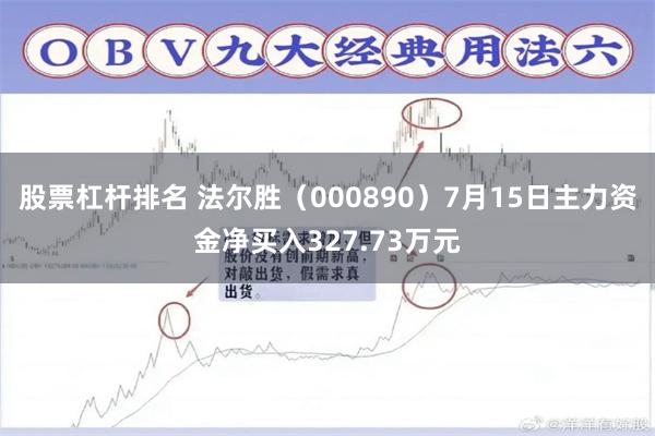股票杠杆排名 法尔胜（000890）7月15日主力资金净买入327.73万元
