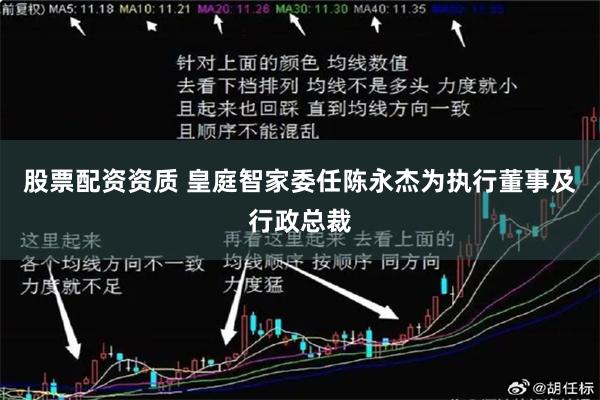股票配资资质 皇庭智家委任陈永杰为执行董事及行政总裁