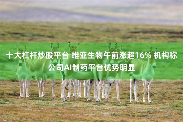 十大杠杆炒股平台 维亚生物午前涨超16% 机构称公司AI制药平台优势明显