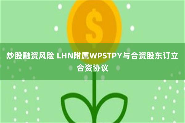 炒股融资风险 LHN附属WPSTPY与合资股东订立合资协议