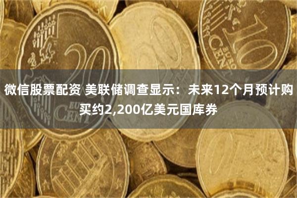 微信股票配资 美联储调查显示：未来12个月预计购买约2,200亿美元国库券