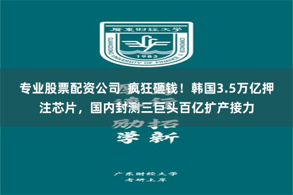 专业股票配资公司 疯狂砸钱!韩国3.5万亿押注芯片,国内封测三巨头百亿扩产接力
