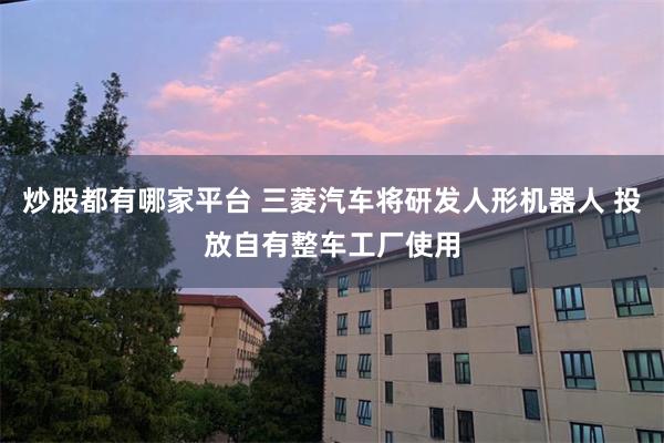 炒股都有哪家平台 三菱汽车将研发人形机器人 投放自有整车工厂使用