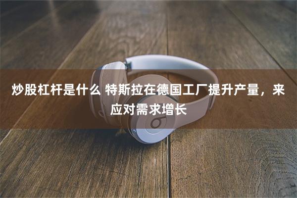 炒股杠杆是什么 特斯拉在德国工厂提升产量，来应对需求增长
