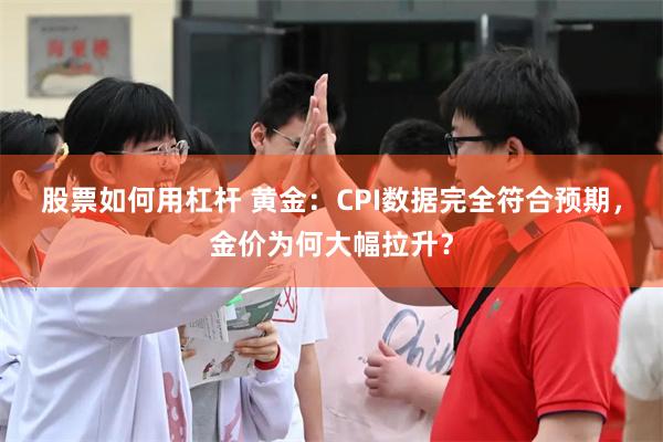 股票如何用杠杆 黄金:CPI数据完全符合预期,金价为何大幅拉升?